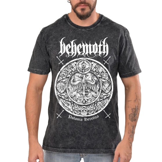 Rockwear Brasil - Camiseta Marmore Behemoth 3 Rockwear Preta