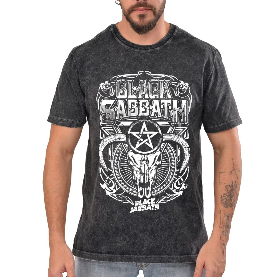 Rockwear Brasil - Camiseta Marmore Black Sabbath Rockwear Preta Rockwear Brasil - Camiseta Marmore Black Sabbath Rockwear Preta