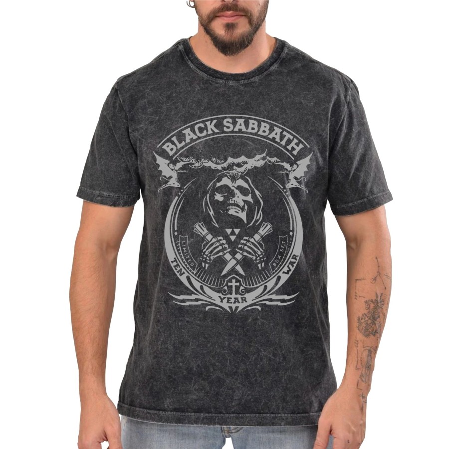 Rockwear Brasil - Camiseta Marmore Black Sabbath 2 Rockwear Preta