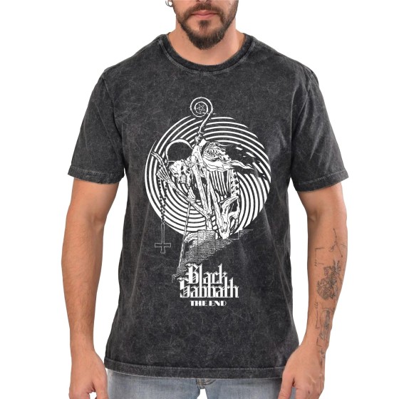 Rockwear Brasil - Camiseta Marmore Black Sabbath 3 Rockwear Preta