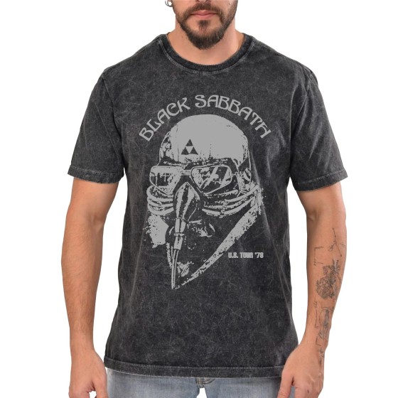 Rockwear Brasil - Camiseta Marmore Black Sabbath 4 Rockwear Preta
