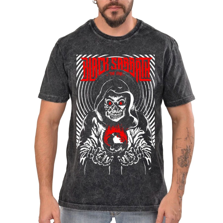Rockwear Brasil - Camiseta Marmore Black Sabbath 5 Rockwear Preta
