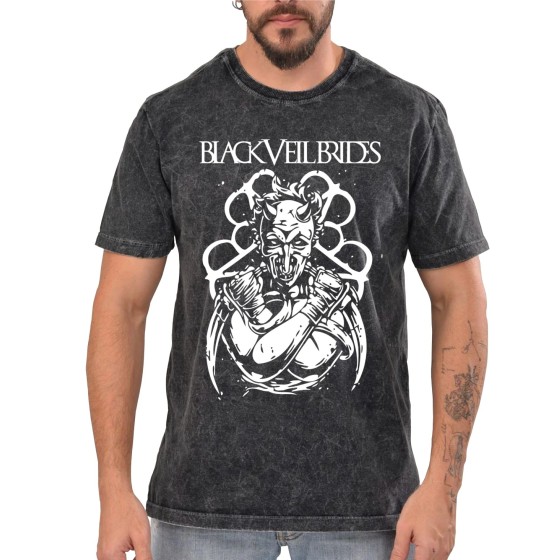 Rockwear Brasil - Camiseta Marmore Black Veil Brides Rockwear Preta