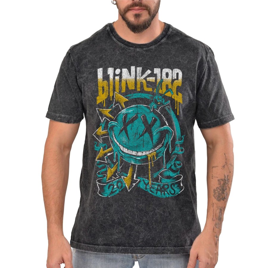 Rockwear Brasil - Camiseta Marmore Blink-182 3 Rockwear Preta