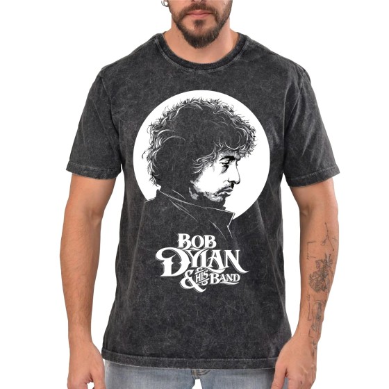 Rockwear Brasil - Camiseta Marmore Bob Dylan Rockwear Preta