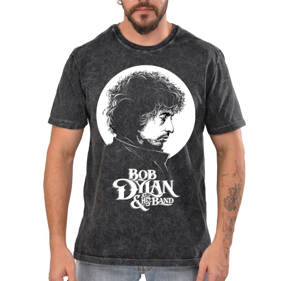 Rockwear Brasil - Camiseta Marmore Bob Dylan Rockwear Preta Rockwear Brasil - Camiseta Marmore Bob Dylan Rockwear Preta