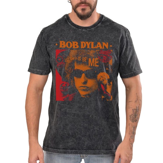Rockwear Brasil - Camiseta Marmore Bob Dylan 2 Rockwear Preta
