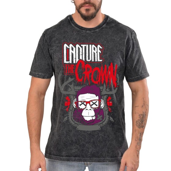 Rockwear Brasil - Camiseta Marmore Capture The Crown Rockwear Preta