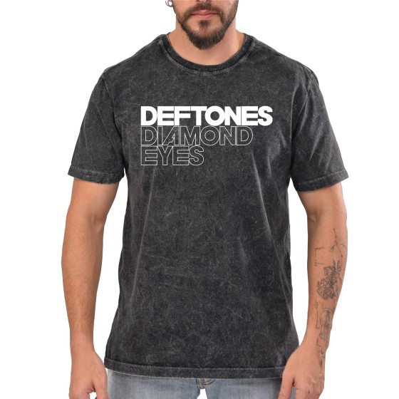 Rockwear Brasil - Camiseta Marmore Deftones 2 Rockwear Preta