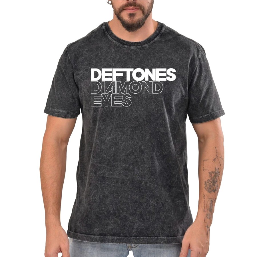 Rockwear Brasil - Camiseta Marmore Deftones 2 Rockwear Preta