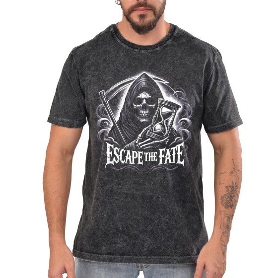 Rockwear Brasil - Camiseta Marmore Escape The Fate Rockwear Preta