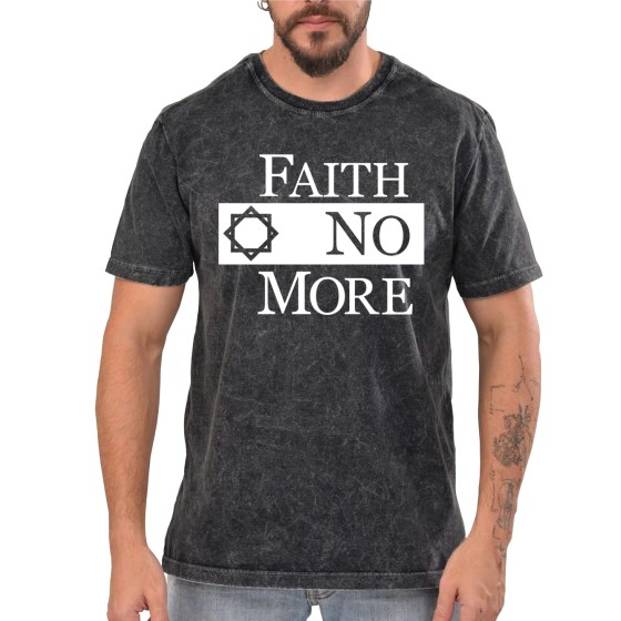 Rockwear Brasil - Camiseta Marmore Faith no More Rockwear Preta