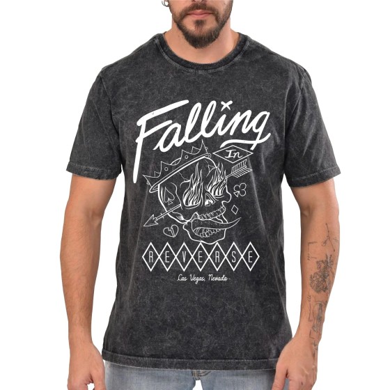 Rockwear Brasil - Camiseta Marmore Falling In Reverse 2 Rockwear Preta