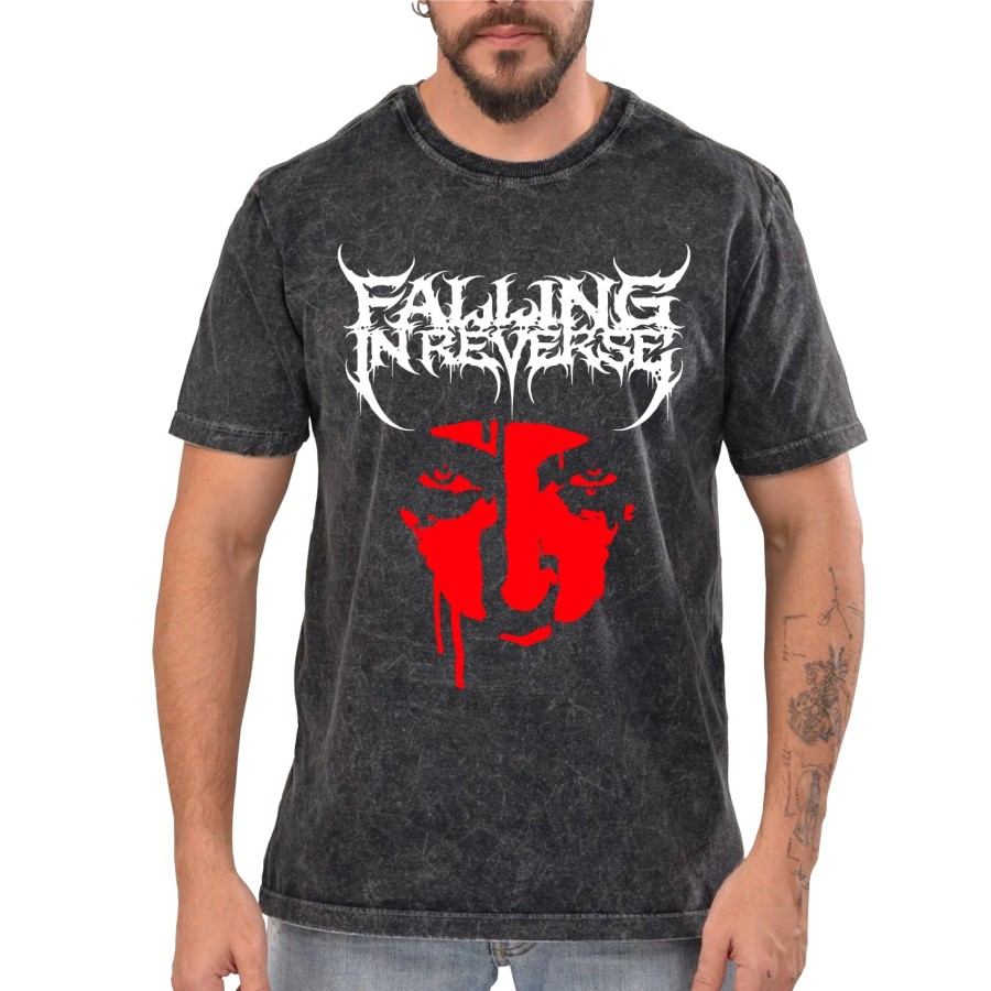 Rockwear Brasil - Camiseta Marmore Falling In Reverse 4 Rockwear Preta Rockwear Brasil - Camiseta Marmore Falling In Reverse 4 Rockwear Preta