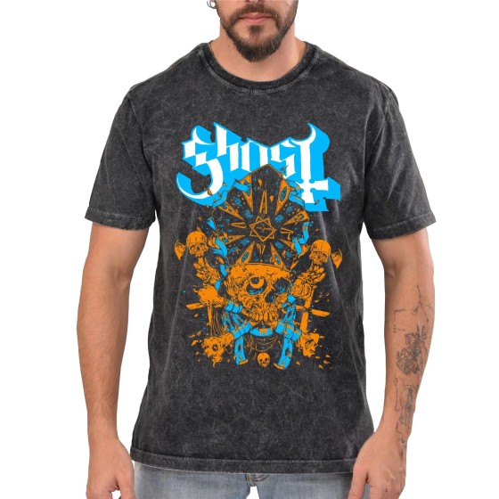 Rockwear Brasil - Camiseta Marmore Ghost Rockwear Preta