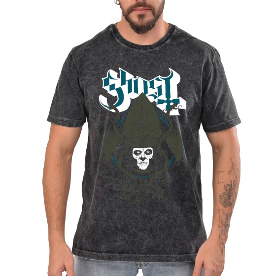 Rockwear Brasil - Camiseta Marmore Ghost 2 Rockwear Preta