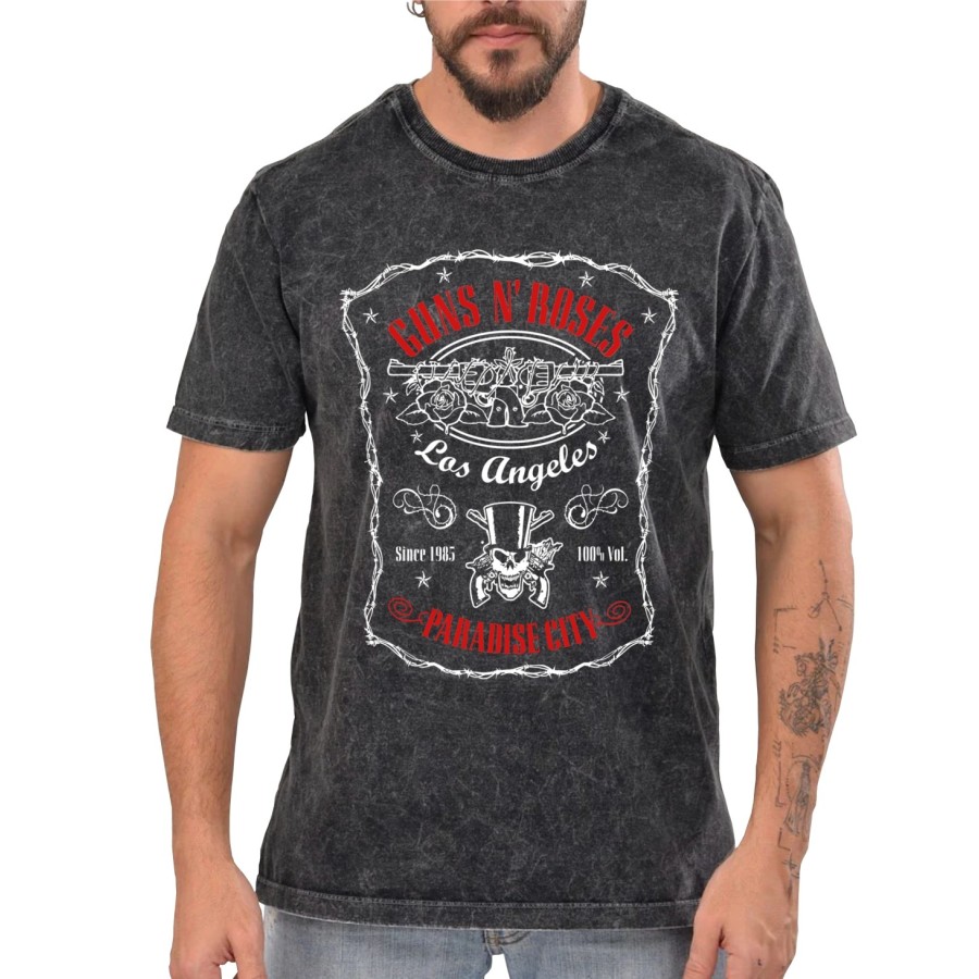 Rockwear Brasil - Camiseta Marmore Guns n' Roses 2 Rockwear Preta Rockwear Brasil - Camiseta Marmore Guns n' Roses 2 Rockwear Preta