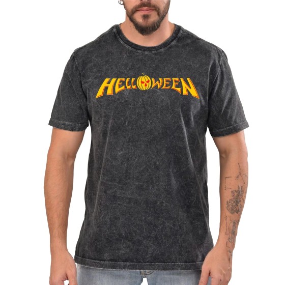 Rockwear Brasil - Camiseta Marmore Helloween Rockwear Preta
