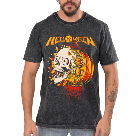 Rockwear Brasil - Camiseta Marmore Helloween 2 Rockwear Preta