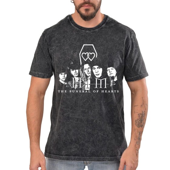 Rockwear Brasil - Camiseta Marmore HIM Rockwear Preta