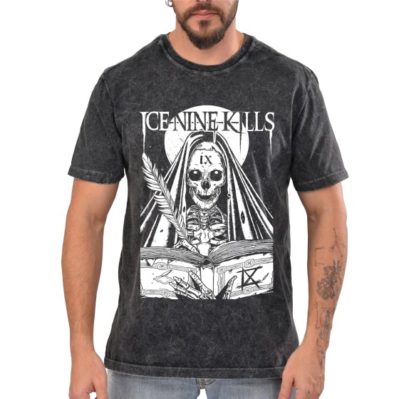 Rockwear Brasil - Camiseta Marmore Ice Nine Kills 2 Rockwear Preta