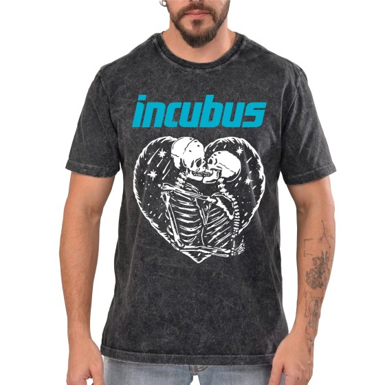 Rockwear Brasil - Camiseta Marmore Incubus 2 Rockwear Preta