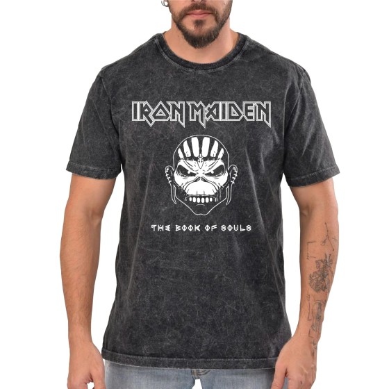 Rockwear Brasil - Camiseta Marmore Iron Maiden Rockwear Preta