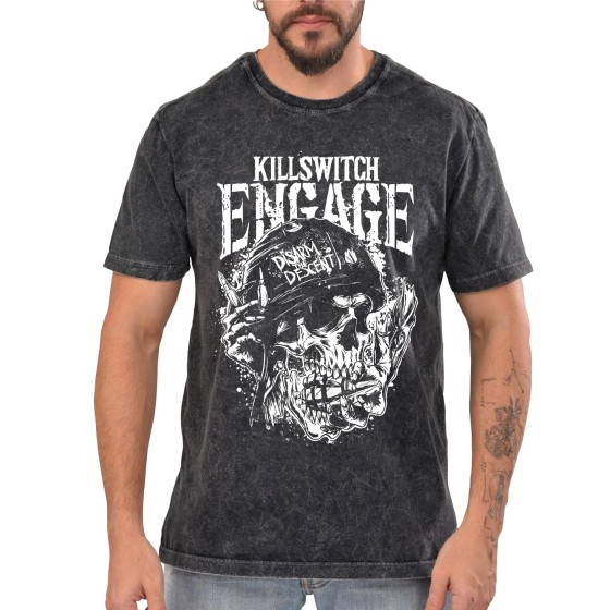 Rockwear Brasil - Camiseta Marmore Killswitch Engage Rockwear Preta