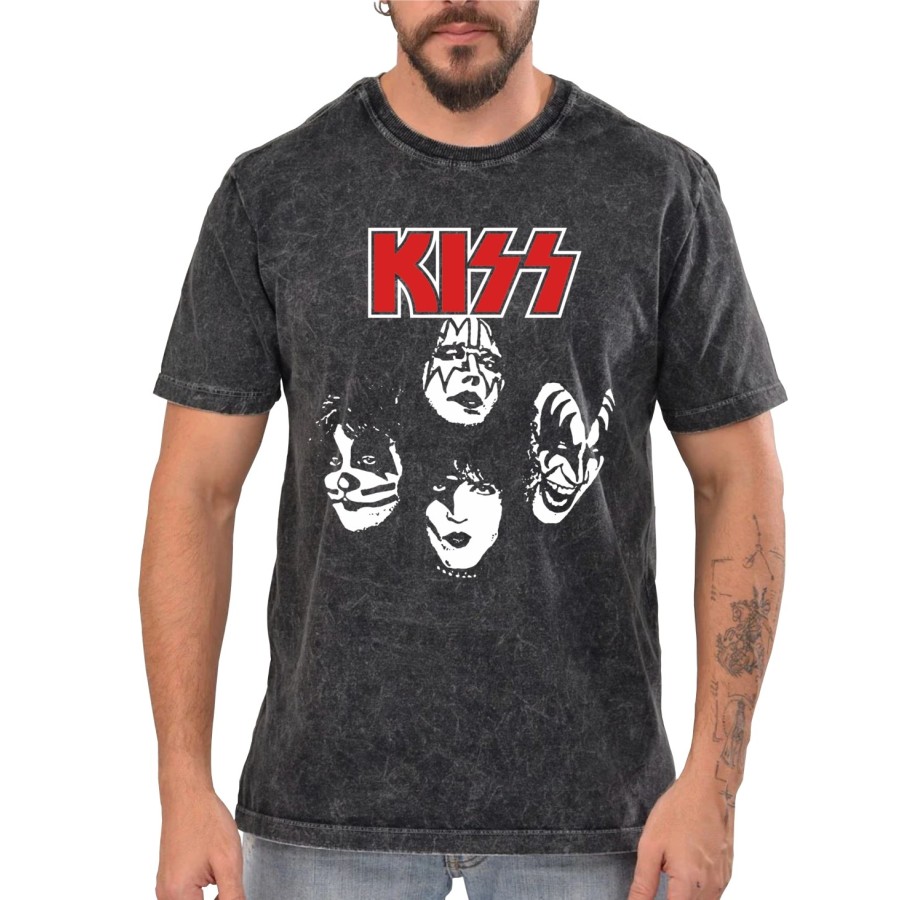 Rockwear Brasil - Camiseta Marmore KISS 2 Rockwear Preta Rockwear Brasil - Camiseta Marmore KISS 2 Rockwear Preta