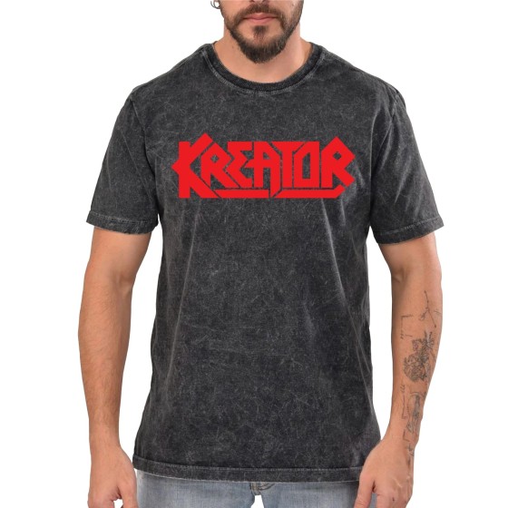Rockwear Brasil - Camiseta Marmore Kreator Rockwear Preta