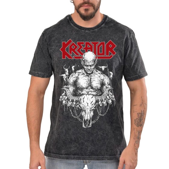 Rockwear Brasil - Camiseta Marmore Kreator 2 Rockwear Preta