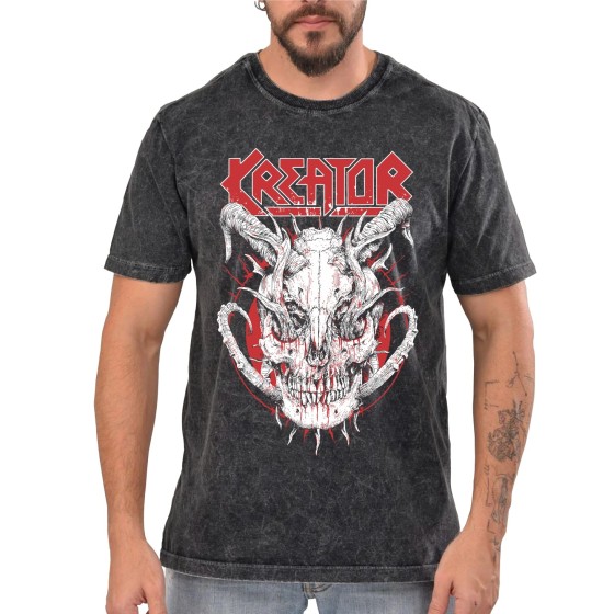 Rockwear Brasil - Camiseta Marmore Kreator 3 Rockwear Preta