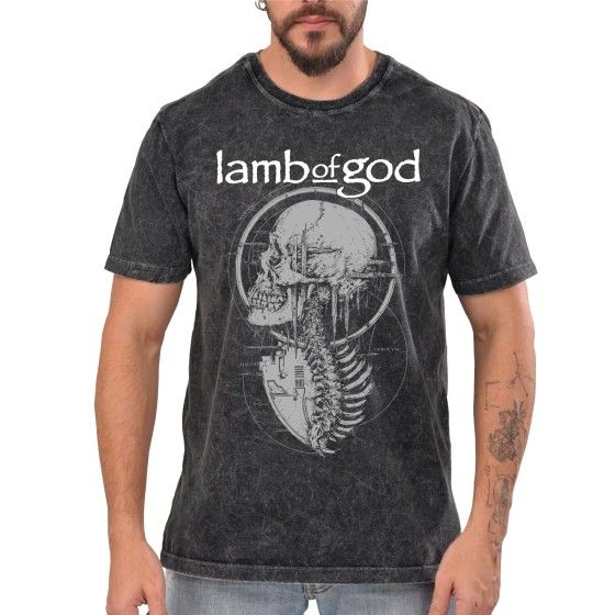 Rockwear Brasil - Camiseta Marmore Lamb Of God 2 Rockwear Preta