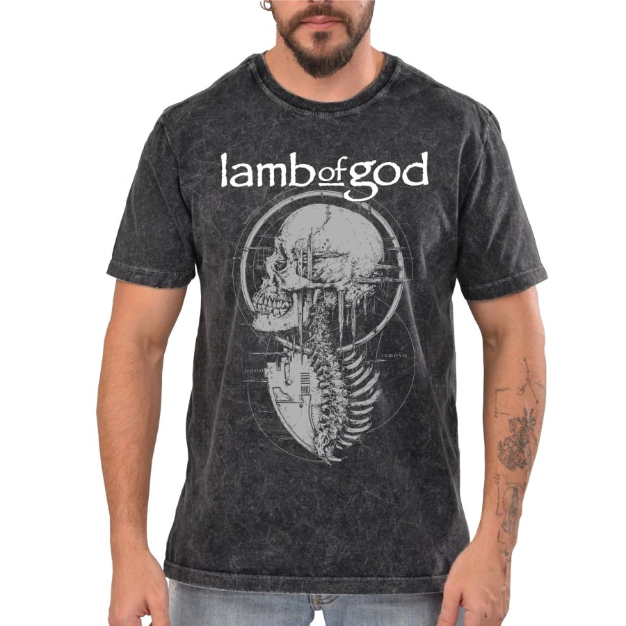 Rockwear Brasil - Camiseta Marmore Lamb Of God 2 Rockwear Preta Rockwear Brasil - Camiseta Marmore Lamb Of God 2 Rockwear Preta