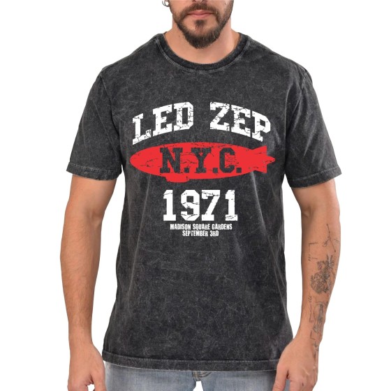 Rockwear Brasil - Camiseta Marmore Led Zeppelin 2 Rockwear Preta