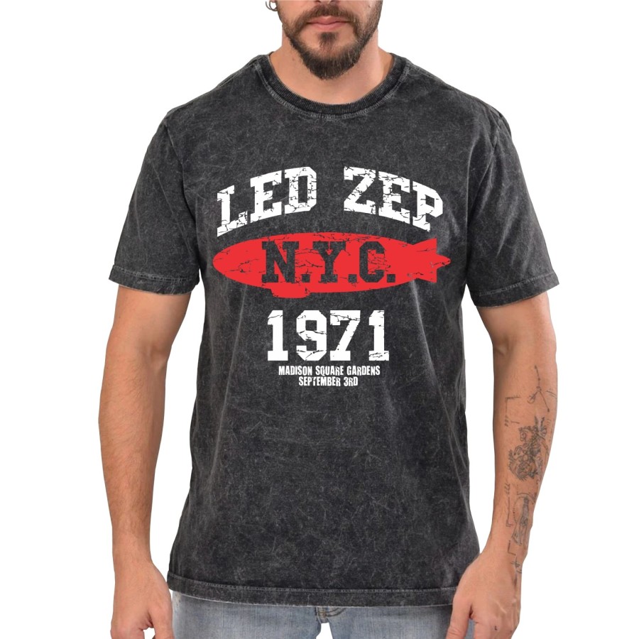 Rockwear Brasil - Camiseta Marmore Led Zeppelin 2 Rockwear Preta Rockwear Brasil - Camiseta Marmore Led Zeppelin 2 Rockwear Preta