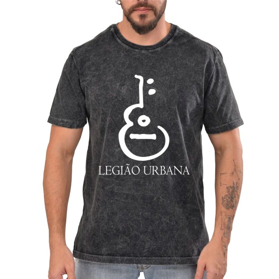 Rockwear Brasil - Camiseta Marmore Legião Urbana Rockwear Preta