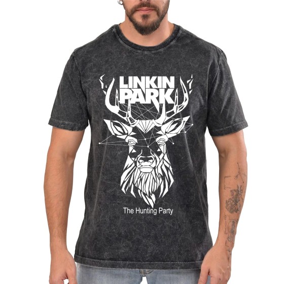 Rockwear Brasil - Camiseta Marmore Linkin Park 4 Rockwear Preta