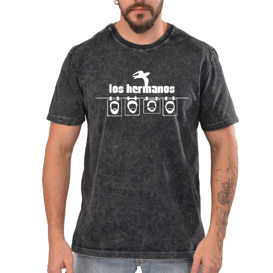 Rockwear Brasil - Camiseta Marmore Los Hermanos Rockwear Preta Rockwear Brasil - Camiseta Marmore Los Hermanos Rockwear Preta
