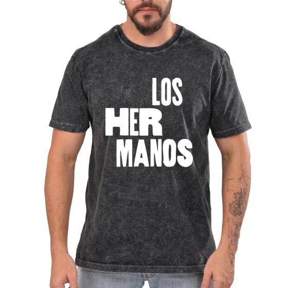 Rockwear Brasil - Camiseta Marmore Los Hermanos 2 Rockwear Preta