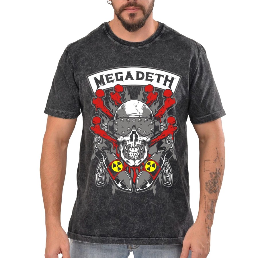 Rockwear Brasil - Camiseta Marmore Megadeth Rockwear Preta Rockwear Brasil - Camiseta Marmore Megadeth Rockwear Preta