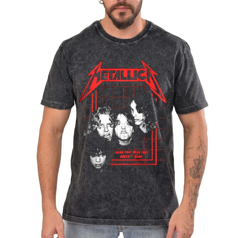 Rockwear Brasil - Camiseta Marmore Metallica 2 Rockwear Preta Rockwear Brasil - Camiseta Marmore Metallica 2 Rockwear Preta