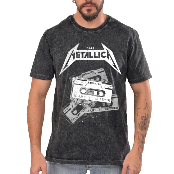 Rockwear Brasil - Camiseta Marmore Metallica 3 Rockwear Preta