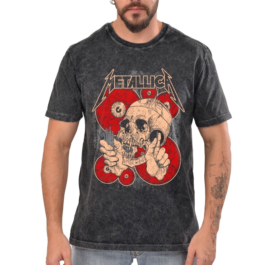 Rockwear Brasil - Camiseta Marmore Metallica 9 Rockwear Preta Rockwear Brasil - Camiseta Marmore Metallica 9 Rockwear Preta