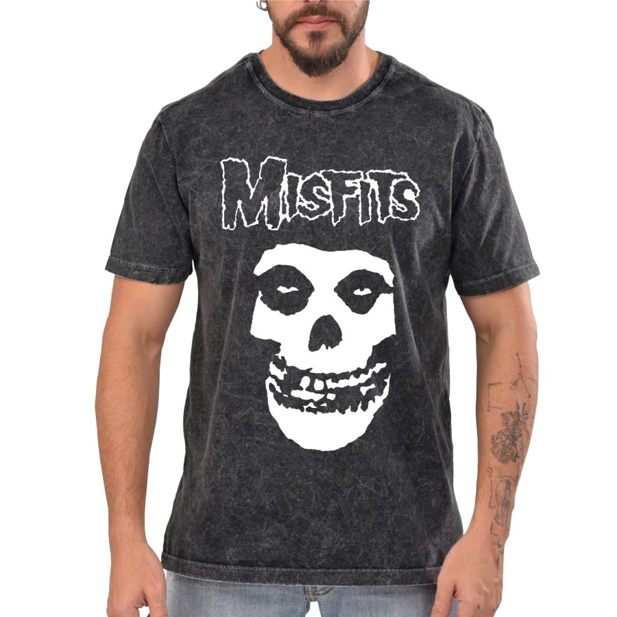 Rockwear Brasil - Camiseta Marmore Misfits Rockwear Preta Rockwear Brasil - Camiseta Marmore Misfits Rockwear Preta