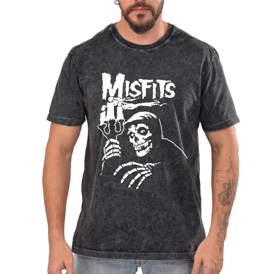 Rockwear Brasil - Camiseta Marmore Misfits 2 Rockwear Preta Rockwear Brasil - Camiseta Marmore Misfits 2 Rockwear Preta