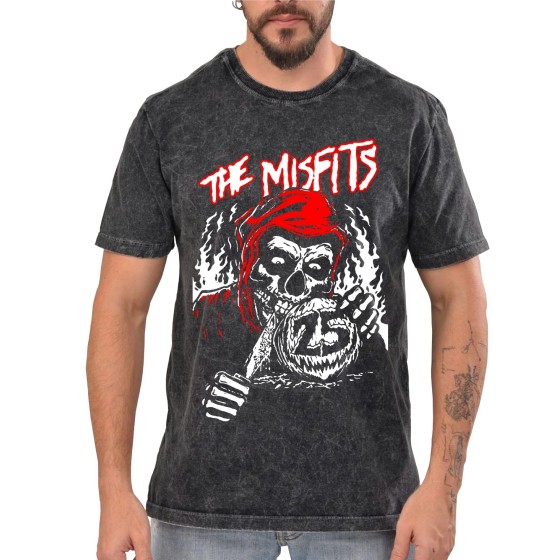 Rockwear Brasil - Camiseta Marmore Misfits 4 Rockwear Preta