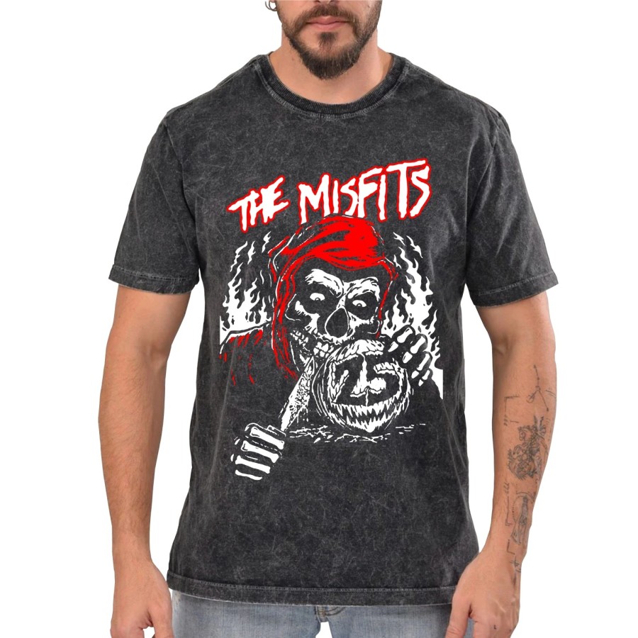 Rockwear Brasil - Camiseta Marmore Misfits 4 Rockwear Preta Rockwear Brasil - Camiseta Marmore Misfits 4 Rockwear Preta