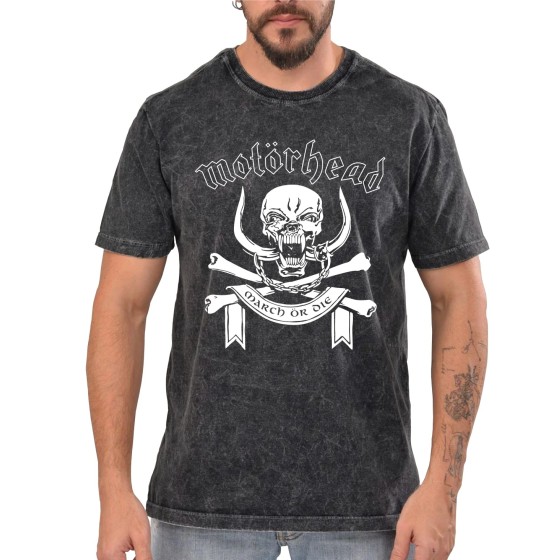 Rockwear Brasil - Camiseta Marmore Motorhead Rockwear Preta