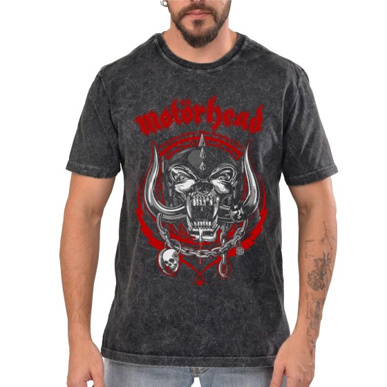 Rockwear Brasil - Camiseta Marmore Motorhead 4 Rockwear Preta